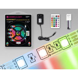 Комплект светодиодной ленты RGB Ambrella Light 5m GS2402 5050 60Led /14.4W m/ 12V IP20 RGB 5m Ambrella Light GS2402