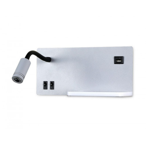 Настенный светодиодный светильник с полкой, USB портом и выключателем Ambrella Light FW292 Настенный светодиодный светильник с полкой, USB портом и выключателем Ambrella Light FW292