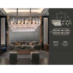 Подвесная люстра с хрусталем Ambrella Light TR5199