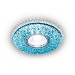 Встраиваемый точечный светильник MR16 с LED подсветкой Ambrella Light S333 BL/WH