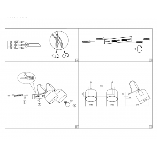 Настенно-потолочный спот Ambrella Light TR97106 Настенно-потолочный спот Ambrella Light TR97106