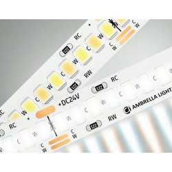 Светодиодная лента с регулировкой температуры света GS4151 2835 240Led /18W m/ 24V IP20 CCT 3000-650 Ambrella Light GS4151