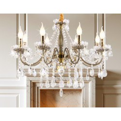Подвесная классическая люстра с хрусталем Ambrella Light TR4950