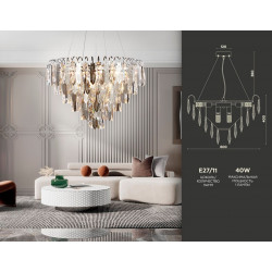 Подвесная люстра с хрусталем Ambrella Light TR5257