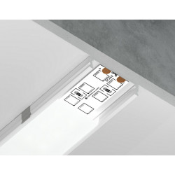 Алюминиевый профиль накладной 23.8*6 для светодиодной ленты до 20мм Ambrella Light GP1800WH
