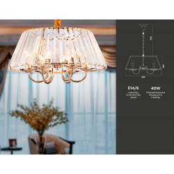 Подвесная люстра с хрусталем Ambrella Light TR5039
