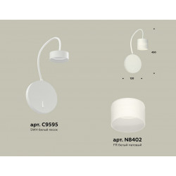Комплект настенного светильника с выключателем и акрилом Ambrella Light XB9595204