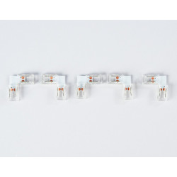 Соединитель угловой L для светодиодной ленты COB 8mm 12/24V (2 конт.) GS6851 (5шт) Ambrella Light GS6851