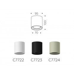 Корпус светильника накладной для насадок D70mm Ambrella Light C7722