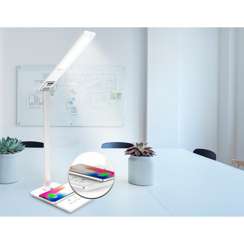 Светодиодная настольная лампа с беспроводной зарядкой и USB портом Ambrella Light DE581 Светодиодная настольная лампа с беспроводной зарядкой и USB портом Ambrella Light DE581