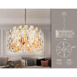 Подвесная люстра с хрусталем Ambrella Light TR5061