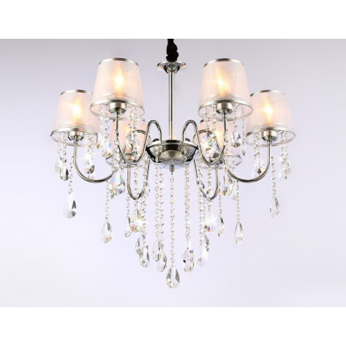 Подвесная люстра с абажурами и хрусталем Ambrella Light TR4588
