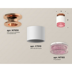 Комплект накладного светильника с композитным хрусталем Ambrella Light XS7510142
