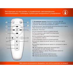 Потолочный светодиодный светильник с пультом Ambrella Light FA528