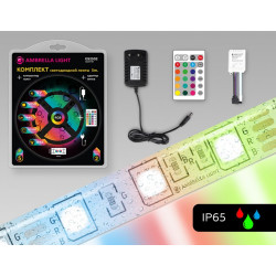 Комплект светодиодной ленты RGB Ambrella Light 5m GS2502 5050 60Led /14.4W m/ 12V IP65 RGB 5m Ambrella Light GS2502