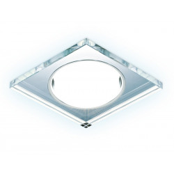 Встраиваемый точечный светильник GX53 с LED подсветкой Ambrella Light G215 CL/CH/CLD