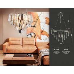 Подвесная люстра с хрусталем Ambrella Light TR5256