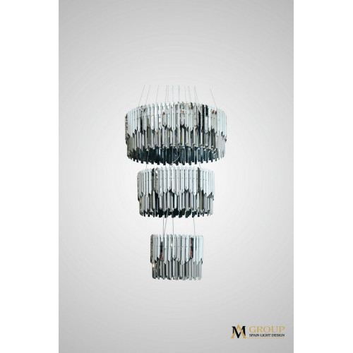 Подвесная люстра AM Group ROBERTO CAVALLI L800+600+400 CH Подвесная люстра AM Group ROBERTO CAVALLI L800+600+400 CH