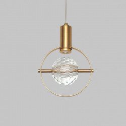 Бра настенное на подвесе, LED 3W, K9 кристалл, 4000К, золотая бронза CR.23454-1-W-GB-LED IMEX