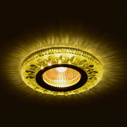 Светильник MR16+LED 3W 4000K встраиваемый ПОЛИКРИСТАЛЛ, G/CLEAR GOLD IL.0027.0203 IMEX