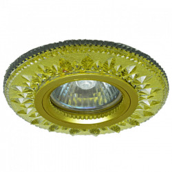 Светильник MR16+LED 3W 4000K встраиваемый ПОЛИКРИСТАЛЛ, G/CLEAR GOLD IL.0027.0203 IMEX