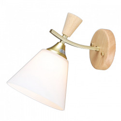 Бра настенное, 1*Е27, олото+дерево MD.6132-1-W-GD+WOOD IMEX