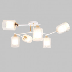 Люстра потолочная, 6*E27, белый+золото MD.2188-6-S-WH+FGD IMEX