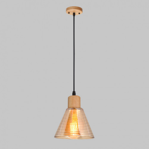 Люстра подвесная, 1*Е27, дерево+черный MD.5870-1-P-WOOD+BK IMEX