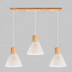 Люстра подвесная, 3*Е27, дерево+белый MD.6029-3-P-WOOD+WH IMEX