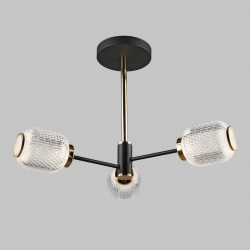 Люстра потолочная LED, 3*6W, 3000K+6500K, черный+золото PLC-7075-600-3 IMEX