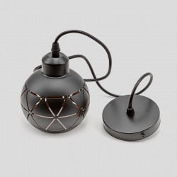 Люстра подвесная 1*60Вт E27 MD.2884-1-P BK+GD IMEX