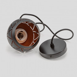Люстра подвесная 1*60Вт E27 MD.2884-1-P BK+GD IMEX