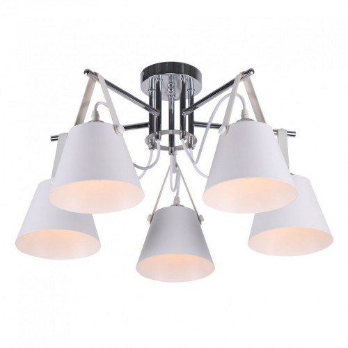 Люстра потолочная 5*60Вт E27 MD.1190-5-S CH+WH IMEX