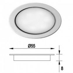 Светильник встраиваемый для напольных покрытий. LED 0.5W 12V IP65 Белый IL.0012.2415 IMEX