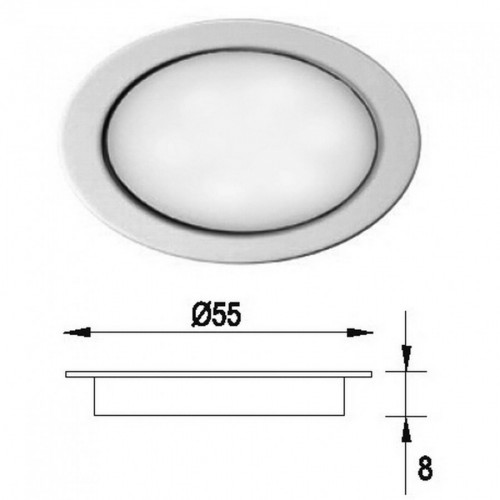 Светильник встраиваемый для напольных покрытий. LED 0.5W 12V IP65 Белый IL.0012.2415 IMEX