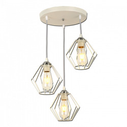 Люстра подвесная 3*60Вт E27 MD.3099-3-P WH+CH IMEX