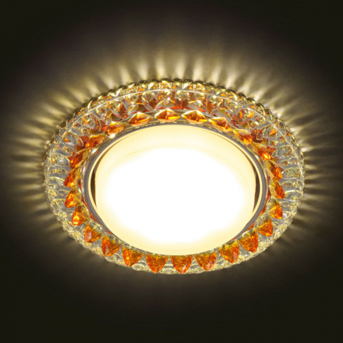 Светильник GX53+LED 4W 4000K, встраиваемый ПОЛИКРИСТАЛЛ CH/CLEAR+GD IL.0028.1670 IMEX