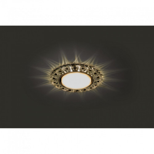 Светильник GX53+LED 4W 4000K, встраиваемый ПОЛИКРИСТАЛЛ CH/CLEAR+BK IL.0028.1318 IMEX