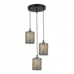Люстра подвесная 3*60Вт E27 MD.6146-3-P BK+CH IMEX