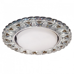 Светильник GX53+LED 4W 4000K, встраиваемый ПОЛИКРИСТАЛЛ CH/CLEAR+BK IL.0028.1318 IMEX