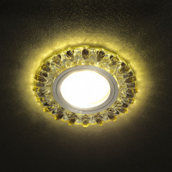 Светильник MR16+LED 3W 4000K встраиваемый ПОЛИКРИСТАЛЛ, AL/CLEAR+GREY IL.0027.1522 IMEX