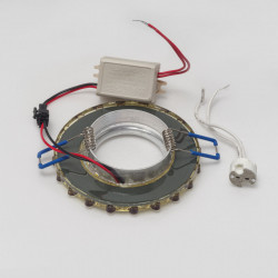 Светильник MR16+LED 3W 4000K встраиваемый ПОЛИКРИСТАЛЛ, AL/CLEAR+GREY IL.0027.1522 IMEX