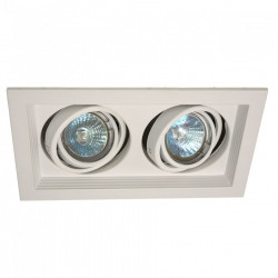 Светильник карданный MR16, 2*50W встраиваемый, GU5.3 WH IL.0006.6215 IMEX