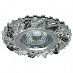Светильник MR16+LED 3W 4000K встраиваемый ПОЛИКРИСТАЛЛ, AL/CLEAR+GREY IL.0027.0722 IMEX