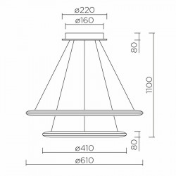 Подвесной светильник LED4U 8564-600-400