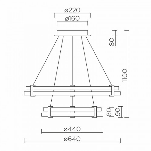 Подвесной светильник LED4U 8619-600-400