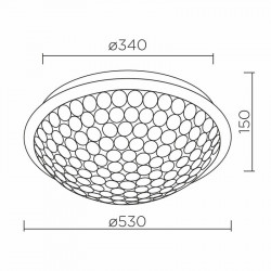 Потолочный светильник LED4U L1102-500 CR