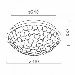 Потолочный светильник LED4U L1102-400 CR