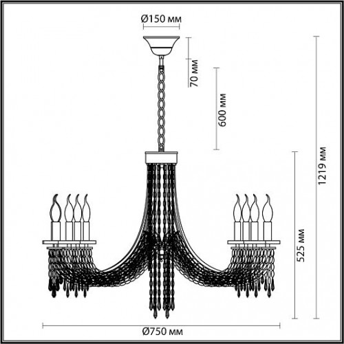 Люстра ODEON LIGHT CAPEL 5063/8