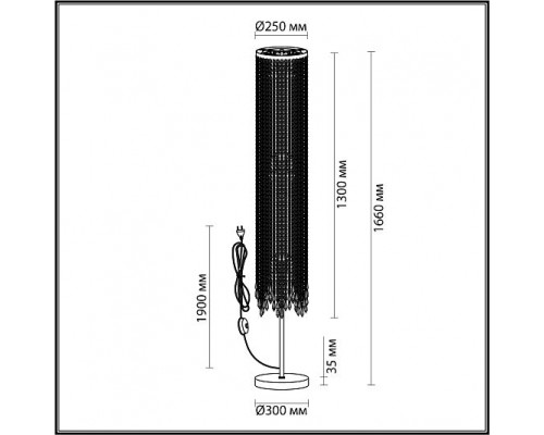 Торшер ODEON LIGHT CHOKKA 5028/3F